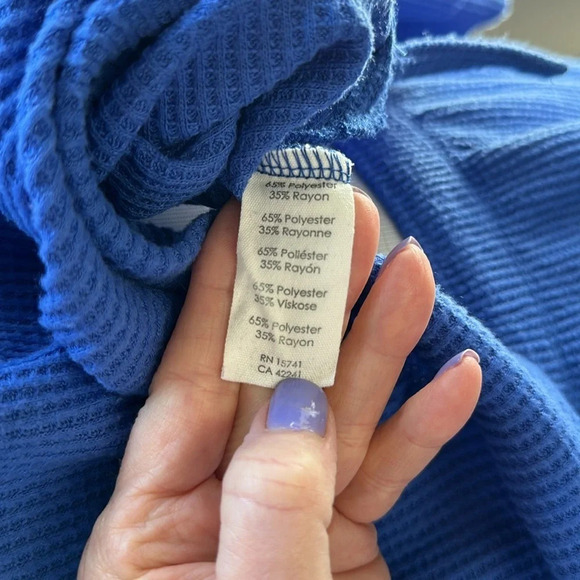 Super Comfy P.J. Salvage Waffle Knit Pajama Short Set, Size Medium - Picture 9 of 9